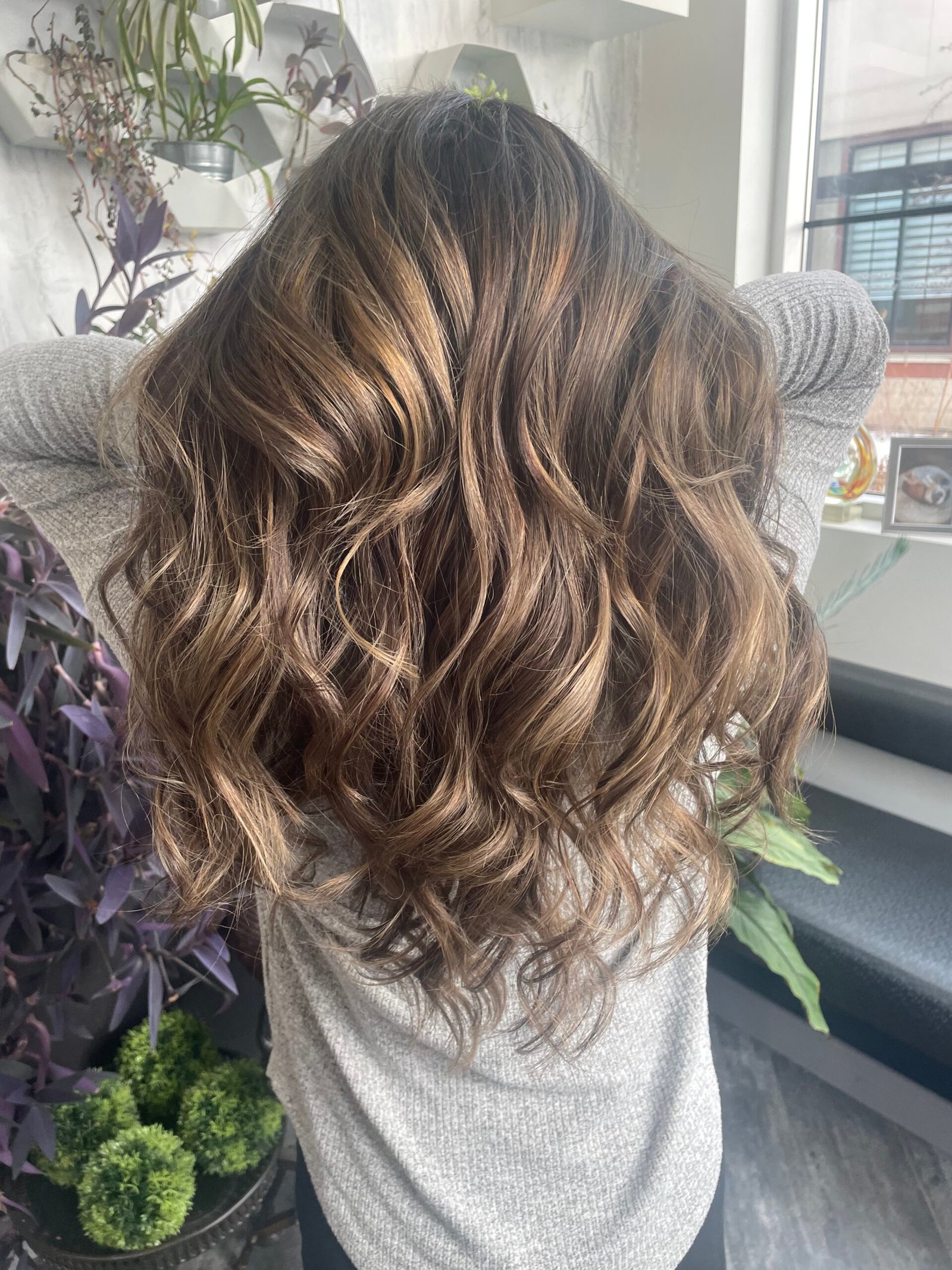 Balayage & highlights done at Chrome Salon in Edmonton