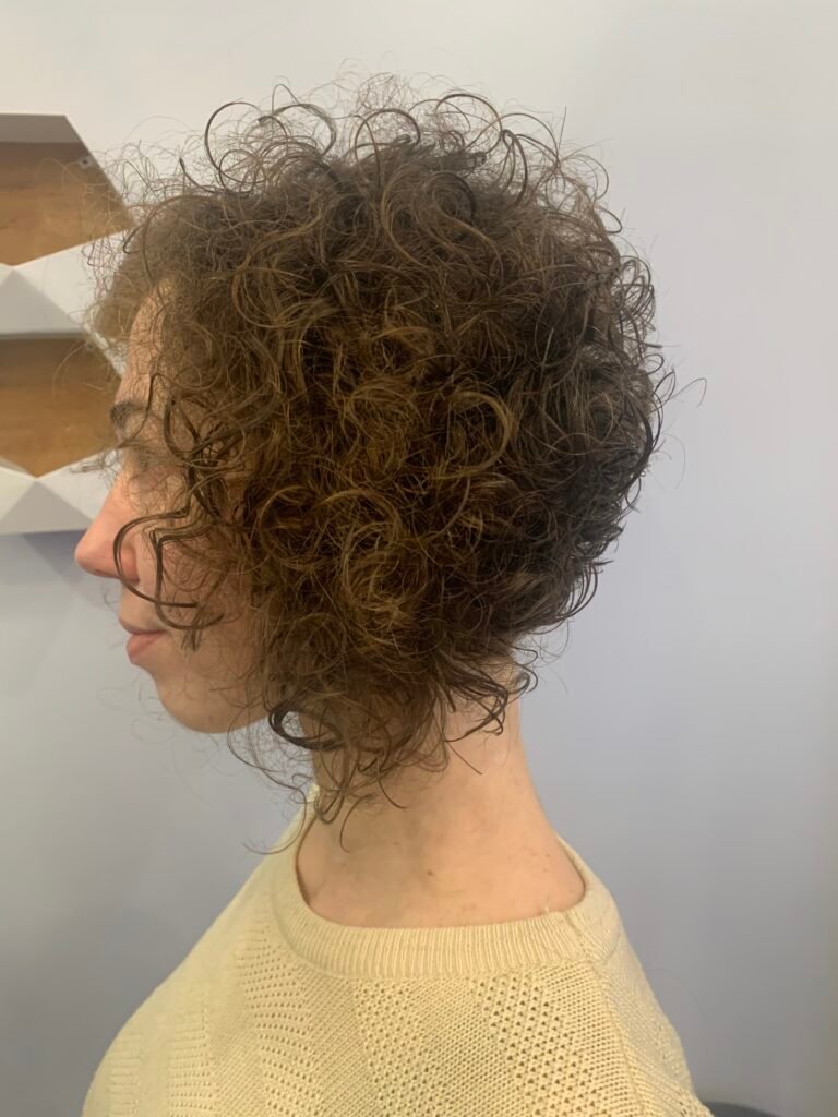 Curls cut at Chrome Salon in Edmonton